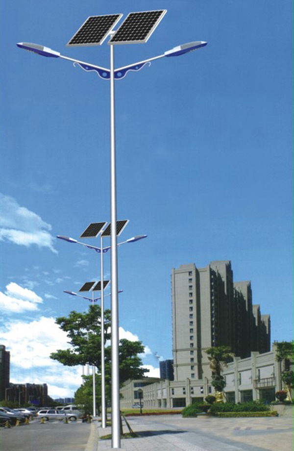 双头太阳能路灯 100W太阳能路灯 乐竞·体育官方网站太阳能灯饰有限公司